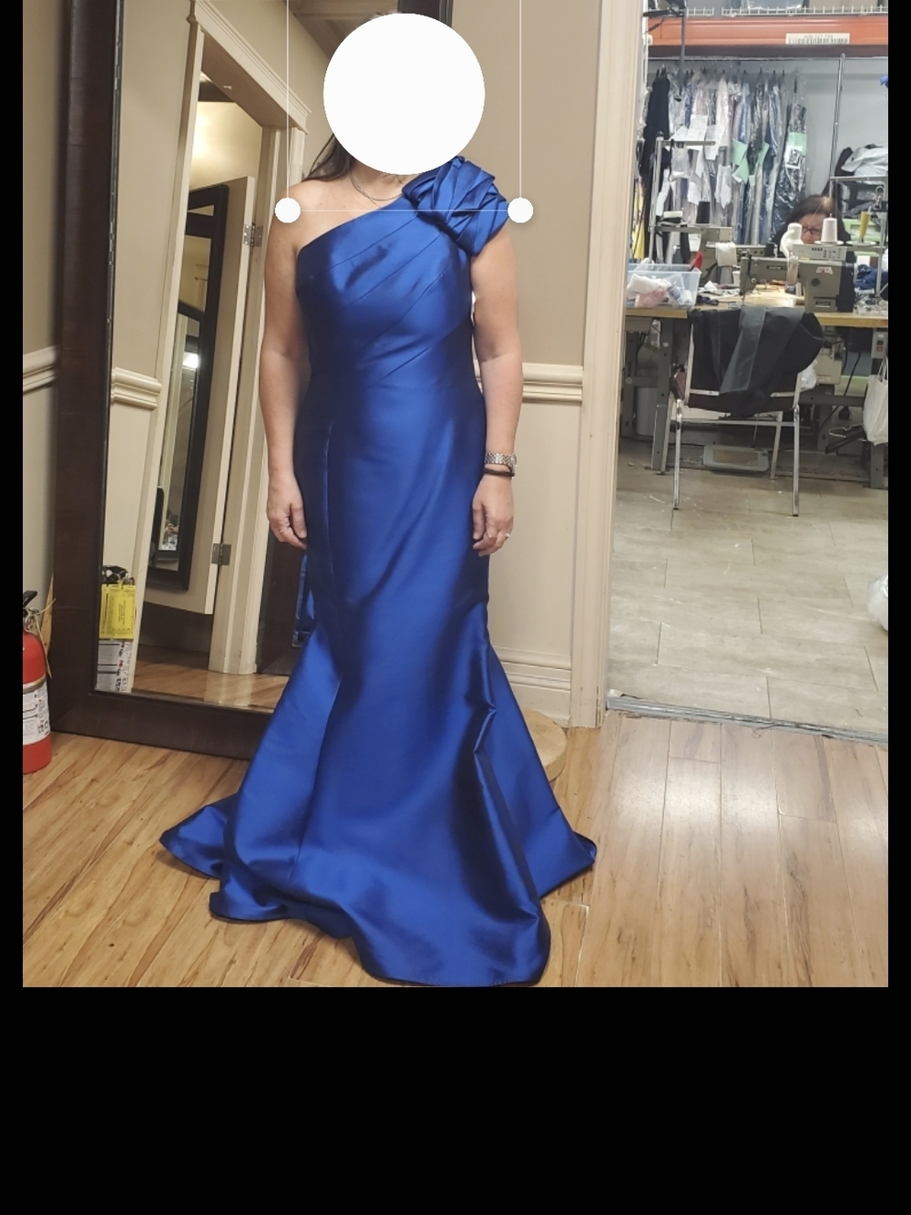 Frascara WEDDING One-Shoulder Royal Blue  Gown